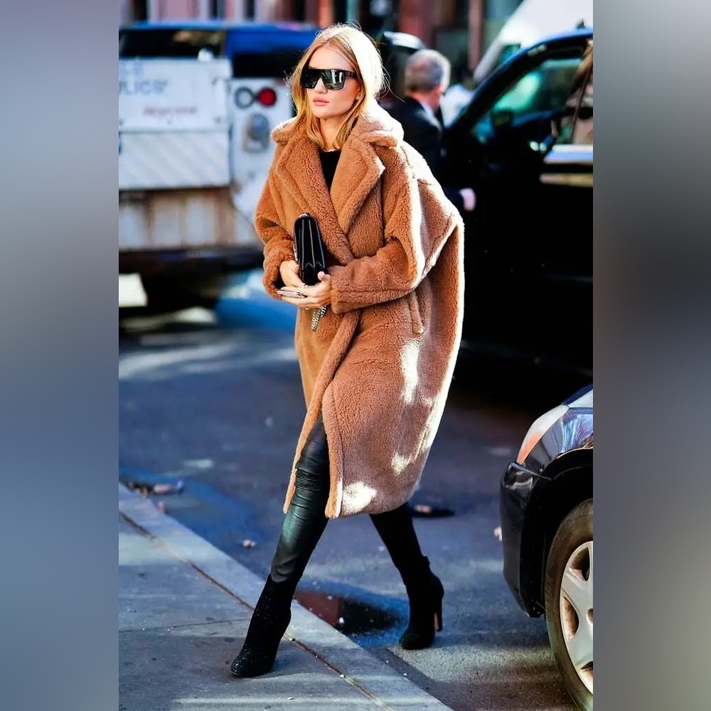 RESERVED: Tailored Teddy Camel Coat - Picture 14 of 14